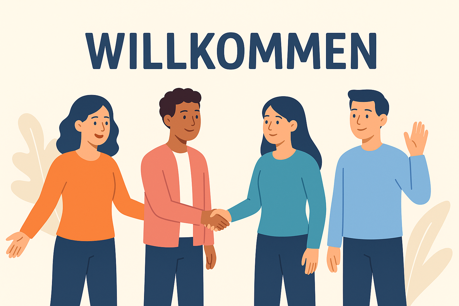 Sprachkursgruppe – Willkommen